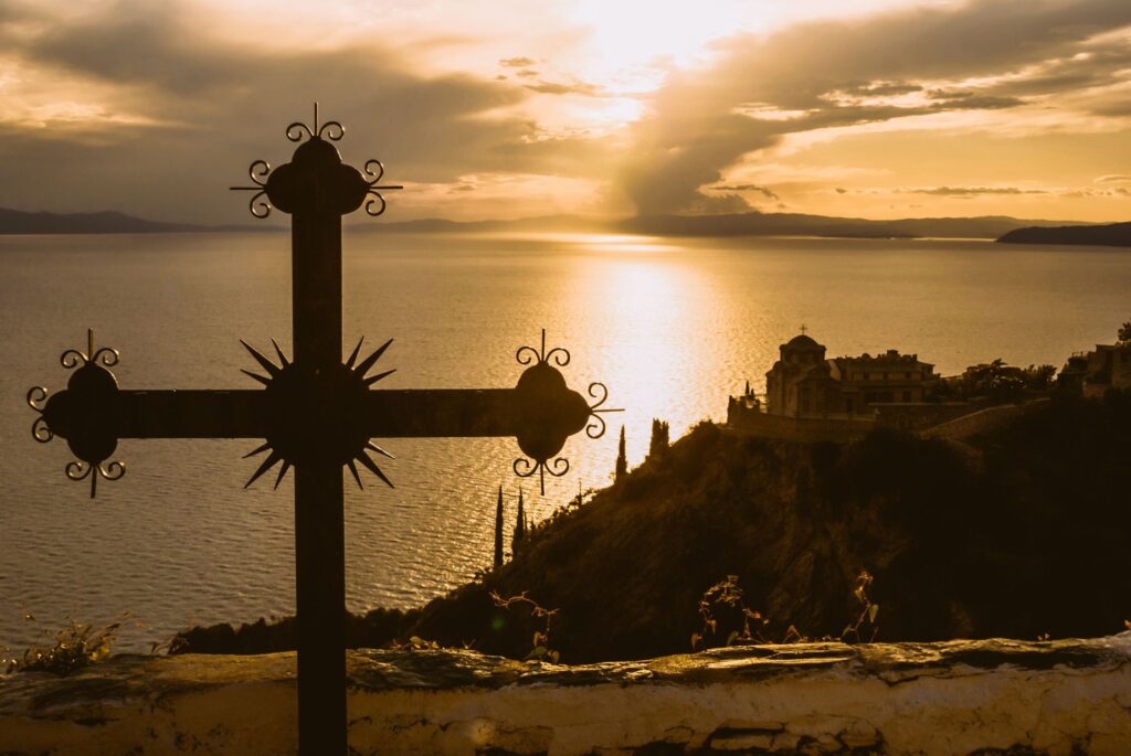 Lever de soleil sur le mont Athos