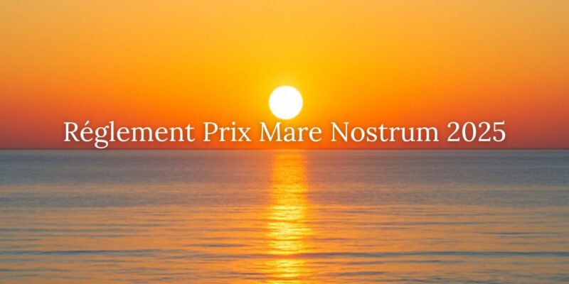 Règlement du Prix Mare Nostrum 2025
