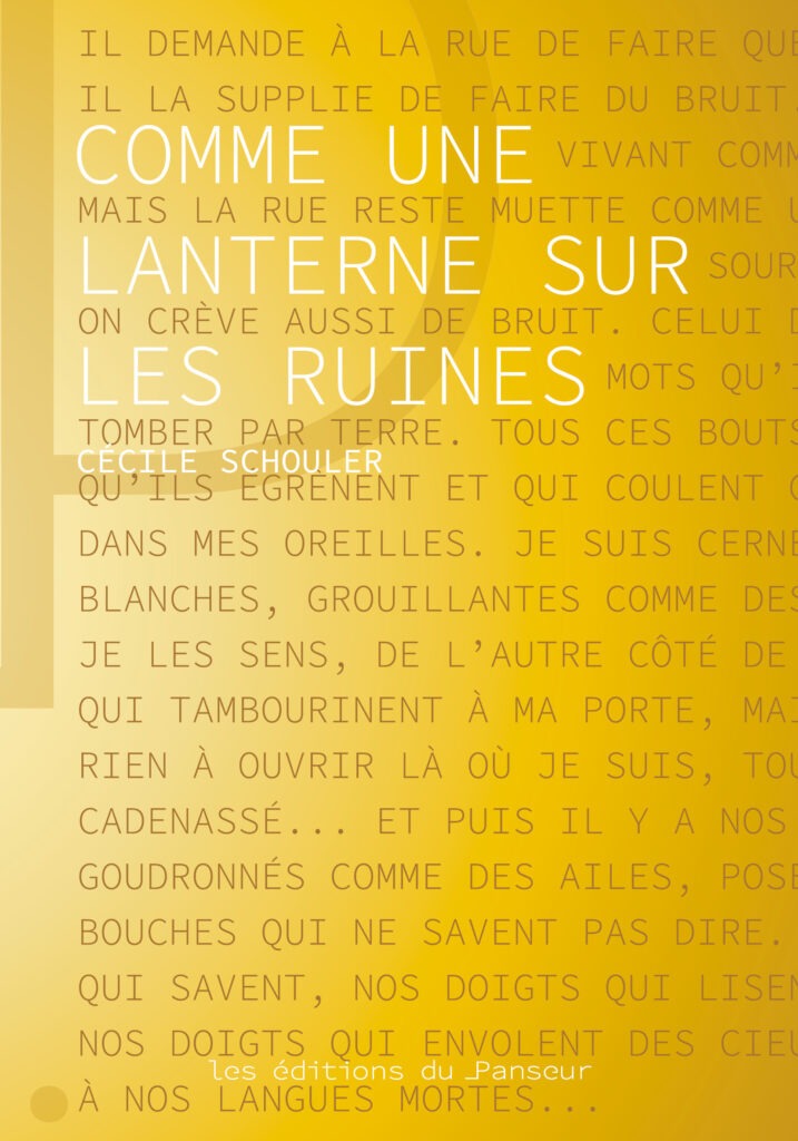 Cécile Schouler, Comme une lanterne sur les ruines